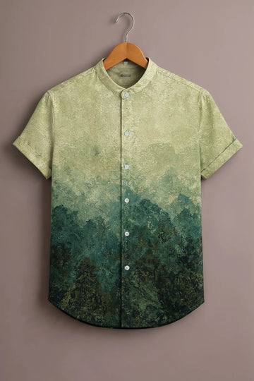 Men’s Forest Gradient Abstract Shirt