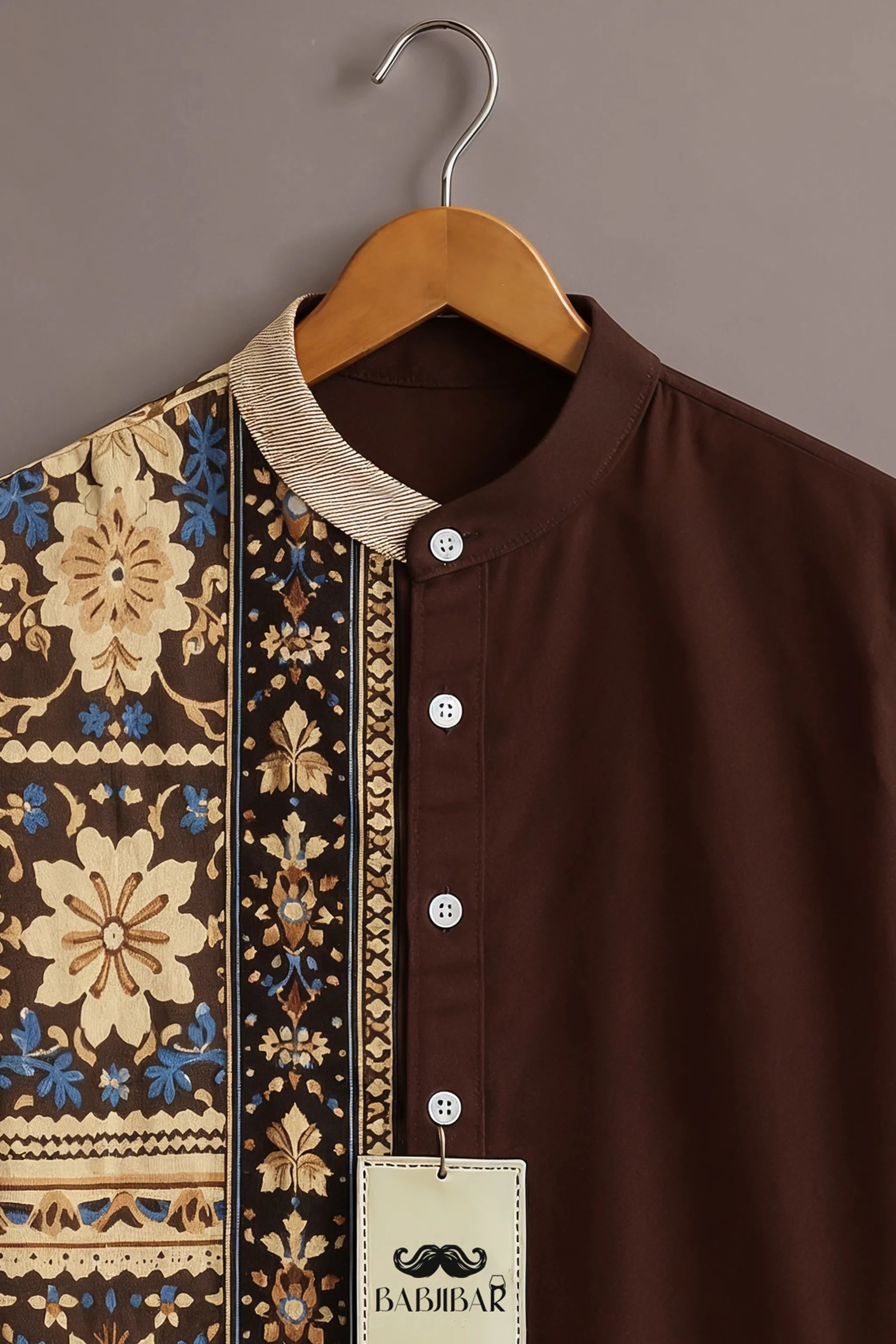 Men's Signature Brown Half Sleeve Shirt