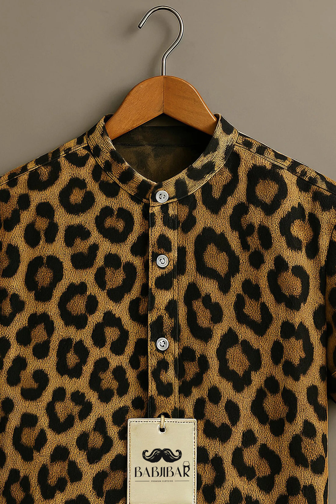 Wild Leopard Print Short Sleeve Shirt
